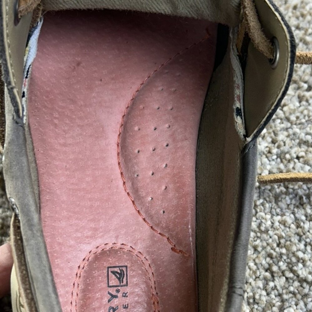 Sperry Top -Sider Women's Boat Shoes Gray Leather Multi Colored Size 6M STS90026 - Picture 5 of 11